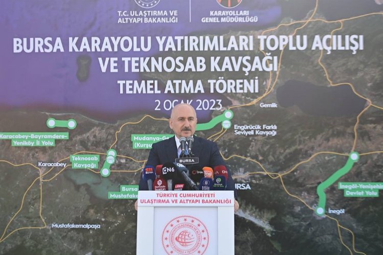 Bakan Karaismailoğlu'ndan Bursa'da 7 ayrı karayolu yatırımına toplu açılış